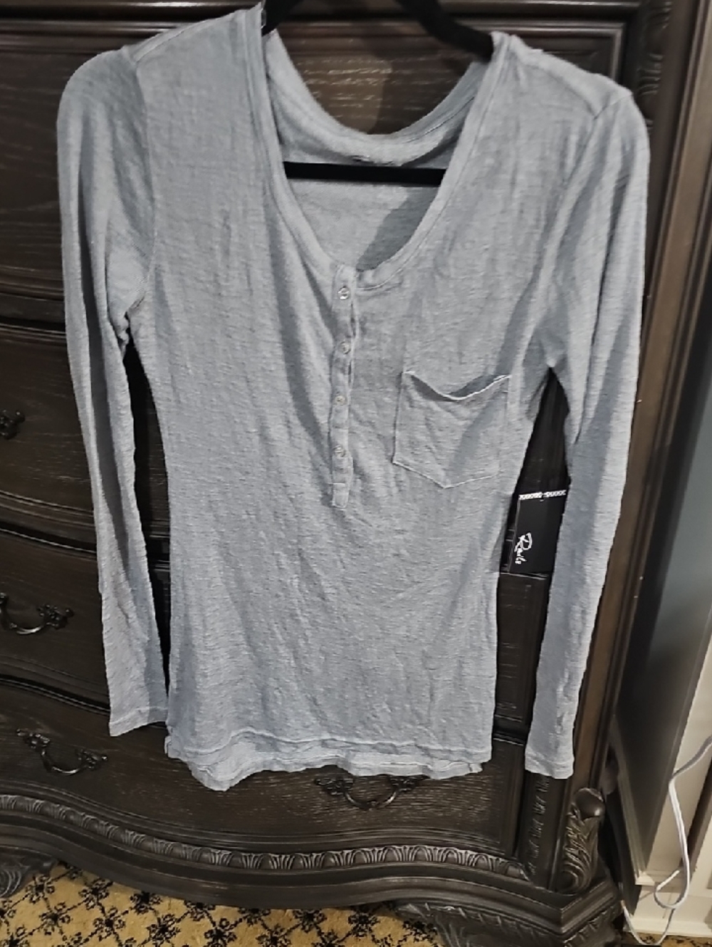 Rails‎ Gray Long Sleeve Henley